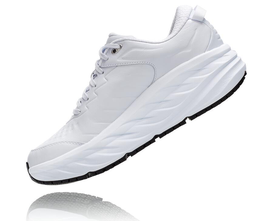 Hoka One One Tenisky Panske Biele - Bondi Sr - 50769-FLRU